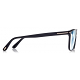 Tom Ford - Blue Block Square Opticals - Square Optical Glasses - Black - FT5818-B