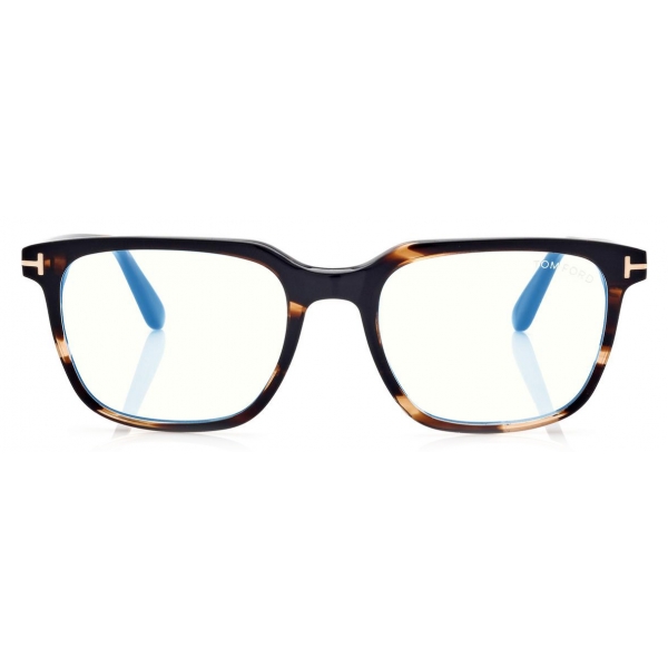 Tom Ford - Blue Block Square Opticals - Square Optical Glasses - Red ...