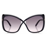 Tom Ford - Jasmin Sunglasses - Occhiali da Sole a Farfalla Oversize - Nero - FT0943