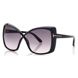Tom Ford - Jasmin Sunglasses - Occhiali da Sole a Farfalla Oversize - Nero - FT0943