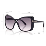 Tom Ford - Jasmin Sunglasses - Oversize Butterfly Sunglasses - Black - FT0943