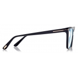 Tom Ford - Blue Block Cat Eye Opticals - Cat Eye Optical Glasses - Black - FT5812-B