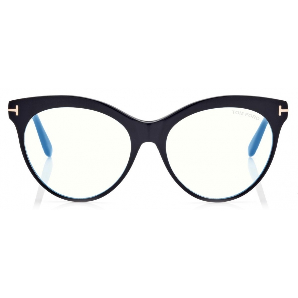 Tom Ford - Blue Block Cat Eye Opticals - Cat Eye Optical Glasses - Black - FT5827-B