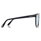 Tom Ford - Blue Block Cat Eye Opticals - Occhiali da Vista Cat Eye - Nero - FT5827-B