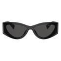 Miu Miu - Occhiali Miu Miu Logo Collection - Rettangolare - Nero - Occhiali da Sole - Miu Miu Eyewear