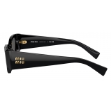 Miu Miu - Occhiali Miu Miu Logo Collection - Rettangolare - Nero - Occhiali da Sole - Miu Miu Eyewear