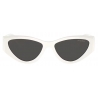 Miu Miu - Occhiali Miu Miu Logo Collection - Rettangolare - Talco - Occhiali da Sole - Miu Miu Eyewear