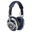 Master & Dynamic - MH40 - Silver Metal / Navy Leather - Premium High Quality and Performance Over-Ear Headphones