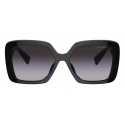 Miu Miu - Occhiali Miu Miu Glimpse Collection - Oversized - Nero Fumo Sfumato - Occhiali da Sole - Miu Miu Eyewear