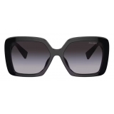 Miu Miu - Miu Miu Glimpse Collection Sunglasses - Oversized - Black Gradient Smoke - Sunglasses - Miu Miu Eyewear