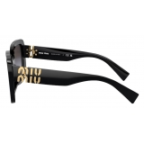 Miu Miu - Occhiali Miu Miu Glimpse Collection - Oversized - Nero Fumo Sfumato - Occhiali da Sole - Miu Miu Eyewear