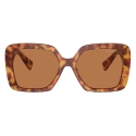 Miu Miu - Miu Miu Glimpse Collection Sunglasses - Oversized - Light Tortoiseshell Beige - Sunglasses - Miu Miu Eyewear
