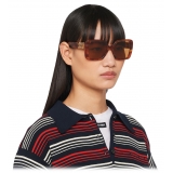 Miu Miu - Miu Miu Glimpse Collection Sunglasses - Oversized - Light Tortoiseshell Beige - Sunglasses - Miu Miu Eyewear