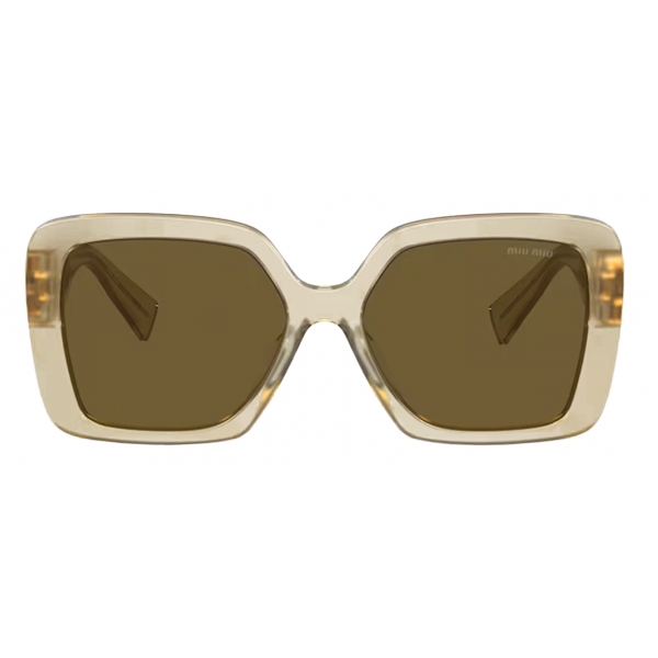 Miu Miu - Miu Miu Glimpse Collection Sunglasses - Oversized - Opal Ivy Green Loden - Sunglasses - Miu Miu Eyewear