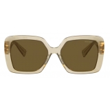 Miu Miu - Miu Miu Glimpse Collection Sunglasses - Oversized - Opal Ivy Green Loden - Sunglasses - Miu Miu Eyewear