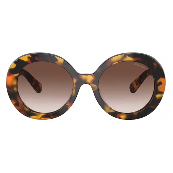 Miu Miu - Occhiali Miu Miu Glimpse Collection - Rotondi - Tartaruga Miele Bruciato Sfumato - Occhiali da Sole - Miu Miu Eyewear