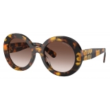 Miu Miu - Occhiali Miu Miu Glimpse Collection - Rotondi - Tartaruga Miele Bruciato Sfumato - Occhiali da Sole - Miu Miu Eyewear