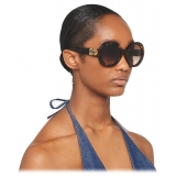 Miu Miu - Miu Miu Glimpse Collection Sunglasses - Round - Honey Tortoiseshell Gradient Sienna - Sunglasses - Miu Miu Eyewear