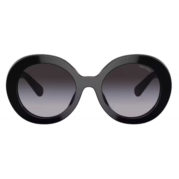 Miu Miu - Occhiali Miu Miu Glimpse Collection - Rotondi - Nero Fumo Sfumato - Occhiali da Sole - Miu Miu Eyewear
