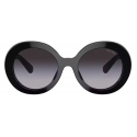 Miu Miu - Miu Miu Glimpse Collection Sunglasses - Round - Black Gradient Smoke - Sunglasses - Miu Miu Eyewear