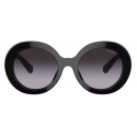 Miu Miu - Occhiali Miu Miu Glimpse Collection - Rotondi - Nero Fumo Sfumato - Occhiali da Sole - Miu Miu Eyewear