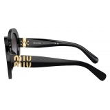 Miu Miu - Occhiali Miu Miu Glimpse Collection - Rotondi - Nero Fumo Sfumato - Occhiali da Sole - Miu Miu Eyewear