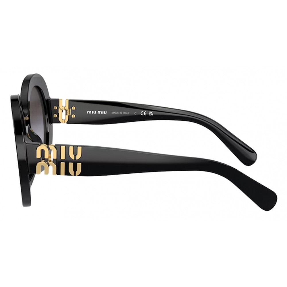 Miu Miu - Miu Miu Glimpse Collection Sunglasses - Round - Black ...