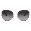 Miu Miu - Miu Miu Logo Collection Sunglasses - Pale Gold Gradient Smoke - Sunglasses - Miu Miu Eyewear