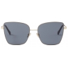 Jimmy Choo - Vella/S - Occhiali da Sole Quadrati Neri e Oro Rosa con Logo JC - Jimmy Choo Eyewear