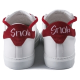 Snob Sneakers - Royal Pop By Veronica Moon - Sneakers - Pelle Bianca - Handmade in Italy - Luxury Exclusive Collection