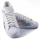 Snob Sneakers - NY Graffiti By XK - Sneakers - Pelle Bianca - Handmade in Italy - Luxury Exclusive Collection