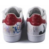 Snob Sneakers - NY Graffiti By XK - Sneakers - White Leather - Handmade in Italy - Luxury Exclusive Collection