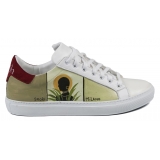 Snob Sneakers - Mama Africa By Veronica Moon - Sneakers - Pelle Bianca - Handmade in Italy - Luxury Exclusive Collection