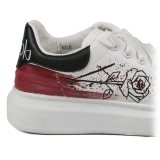 Snob Sneakers - La Vie En Roses By Veronica Moon - Sneakers - White Leather - Handmade in Italy - Luxury Exclusive Collection