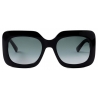 Jimmy Choo - Gaya - Black and Gold Square Frame Sunglasses with JC Emblem - Jimmy Choo Eyewear