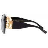 Jimmy Choo - Gaya - Black and Gold Square Frame Sunglasses with JC Emblem - Jimmy Choo Eyewear