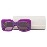 Jimmy Choo - Gaya - Violet Square Frame Sunglasses with JC Emblem - Jimmy Choo Eyewear