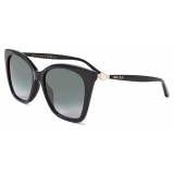 Jimmy Choo - Rua/G - Black Cat Eye Sunglasses with Pearls and Swarovski Crystals - Jimmy Choo Eyewear