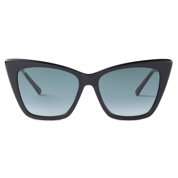 Jimmy Choo - Lucine - Black Cat Eye Sunglasses with Glitter - Jimmy Choo Eyewear