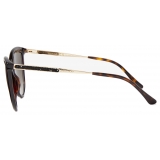 Jimmy Choo - Belinda - Brown Havana Cat Eye Sunglasses with Swarovski Crystals - Jimmy Choo Eyewear