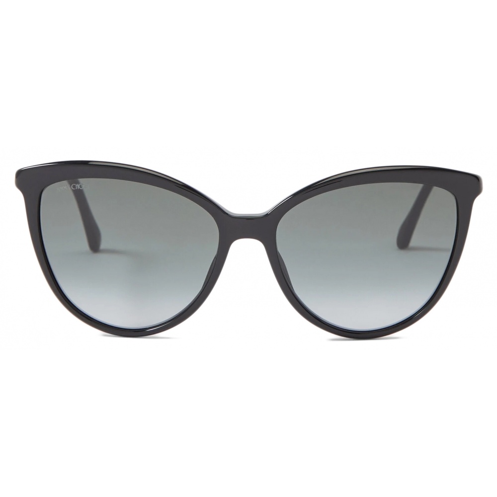 Jimmy Choo - Belinda - Black Cat Eye Sunglasses with Swarovski Crystals ...