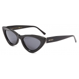 Jimmy Choo - Addy - Black Cat Eye Sunglasses with Glitter - Jimmy Choo Eyewear