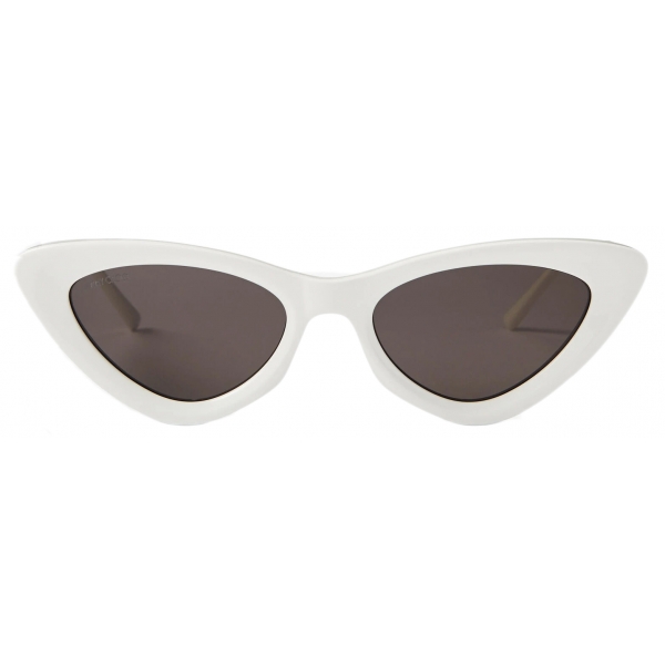 Jimmy Choo - Addy - Ivory Cat Eye Sunglasses with Glitter - Jimmy Choo Eyewear