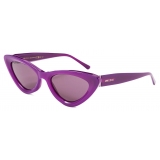 Jimmy Choo - Addy - Opal Violet Cat Eye Sunglasses with Glitter - Jimmy Choo Eyewear