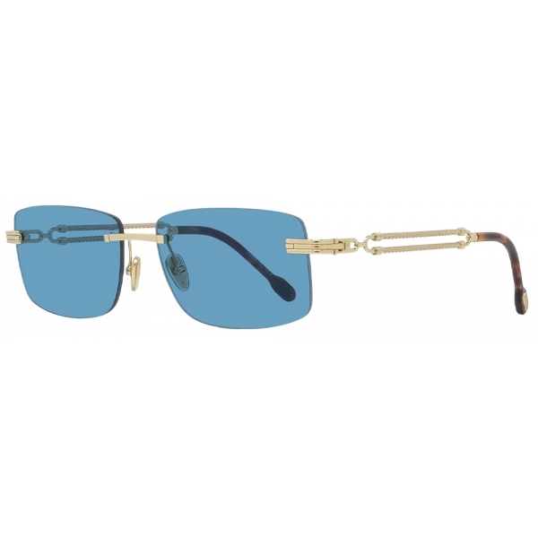 Fred - Force 10 Sunglasses - Gold Aqua Blue - Luxury - Fred Eyewear