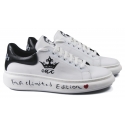 Snob Sneakers - Rebel Without A Cause By Veronica Moon - White Leather - Handmade in Italy - Luxury Exclusive Collection