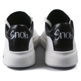 Snob Sneakers - I Love L.A. By Yo-Yo - White Leather - Handmade in Italy - Luxury Exclusive Collection