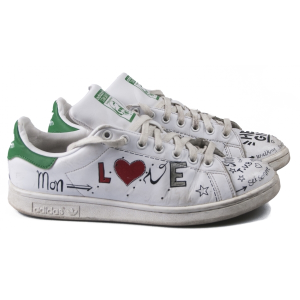 Snob Sneakers - Love Is Like Oxygen By XK - Pelle Bianca - Handmade in Italy - Luxury Exclusive Collection