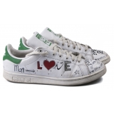 Snob Sneakers - Love Is Like Oxygen By XK - Pelle Bianca - Handmade in Italy - Luxury Exclusive Collection