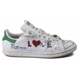 Snob Sneakers - Love Is Like Oxygen By XK - Pelle Bianca - Handmade in Italy - Luxury Exclusive Collection